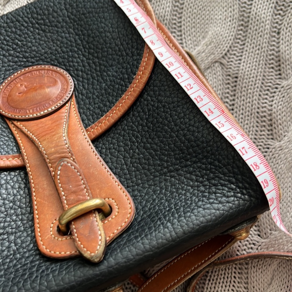 Dooney & Bourke Black and Brown Crossbody Bag with Gold Hardware - Picture 7 of 9